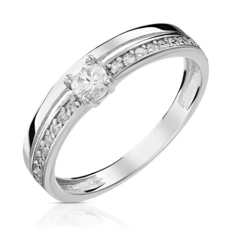 Double silver ring PS3.1656 | GoldJewellery