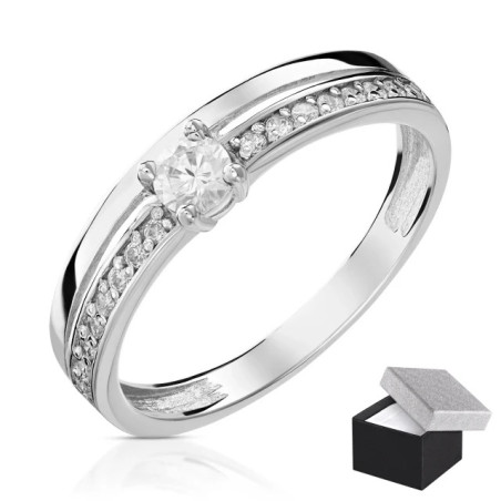 Double silver ring PS3.1656 | GoldJewellery