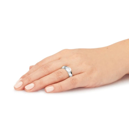 Silver ring with a large stone PS3.1615 | GoldJewellery
