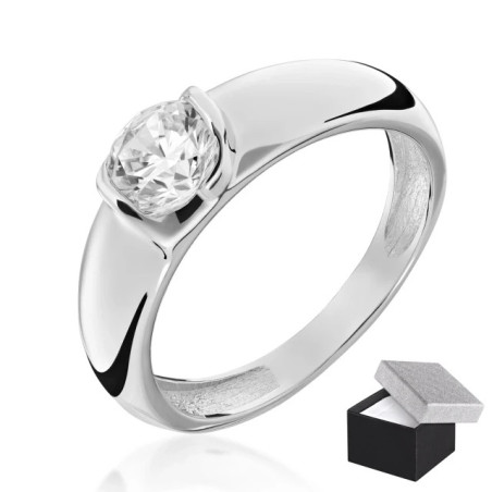 Silver ring with a large stone PS3.1615 | GoldJewellery