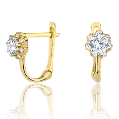 Gold flower earrings 333 K3.2382 | GoldJewellery