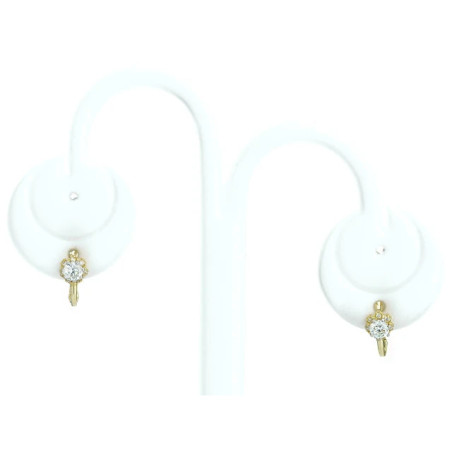 Gold flower earrings 333 K3.2382 | GoldJewellery