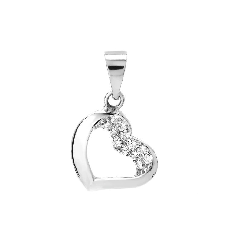 Silver pendant with cubic zirconia HEART WS3.2342 | GoldJewellery