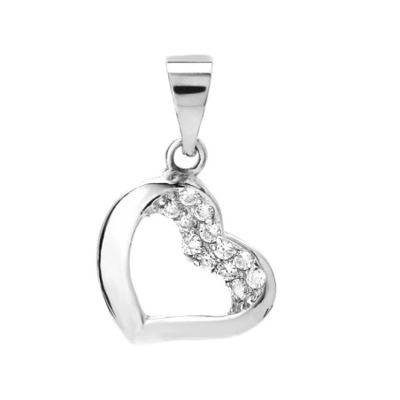 Silver pendant with cubic zirconia HEART WS3.2342 | GoldJewellery