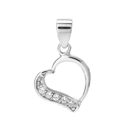 Silver heart pendant with zircons WS3.2336 | GoldJewellery