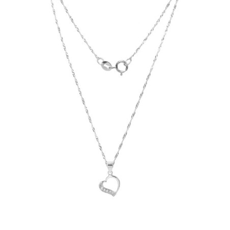 Silver heart pendant with zircons WS3.2336 | GoldJewellery