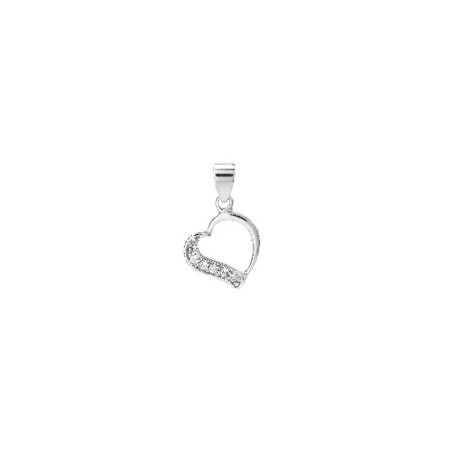 Silver heart pendant with zircons WS3.2336 | GoldJewellery