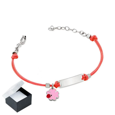 Princess bracelet GRAVER flower - red string | GoldJewellery