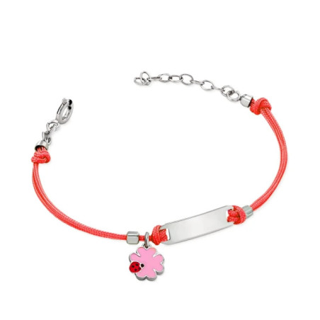 Princess bracelet GRAVER flower - red string | GoldJewellery