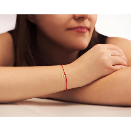 Gold string bracelet for hand HEART AND LOVE BSZN.05 | GoldJewellery