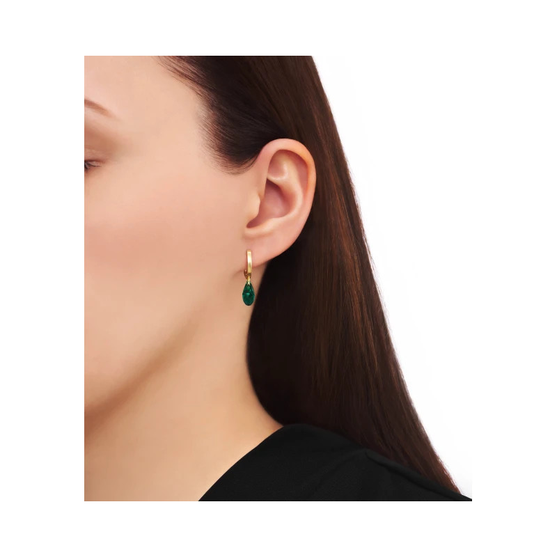 Gold earrings Nature made with Swarovski Crystal 585| GoldJewellery