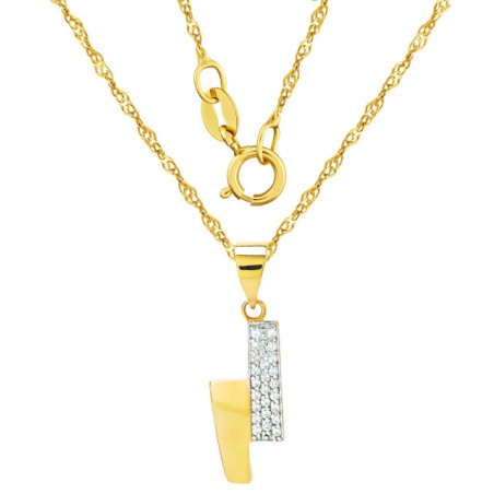 Gold pendant with cubic zirconia Pendant W3.2334 | GoldJewellery