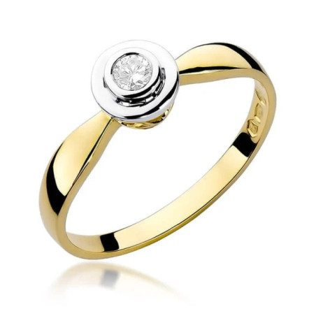 Gold ring with diamond EY-294 0.10ct | GoldJewellery