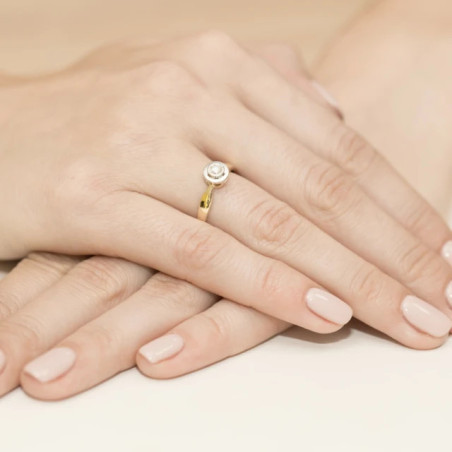 Gold ring with diamond EY-294 0.10ct | GoldJewellery