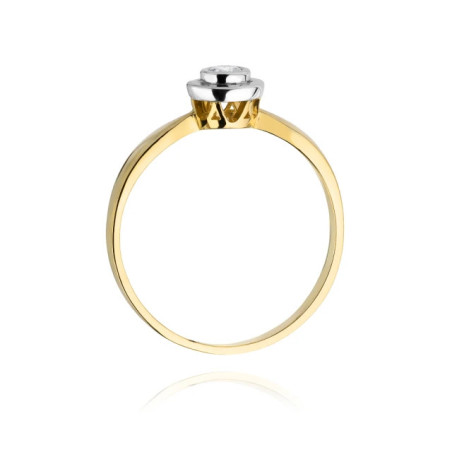 Gold ring with diamond EY-294 0.10ct | GoldJewellery