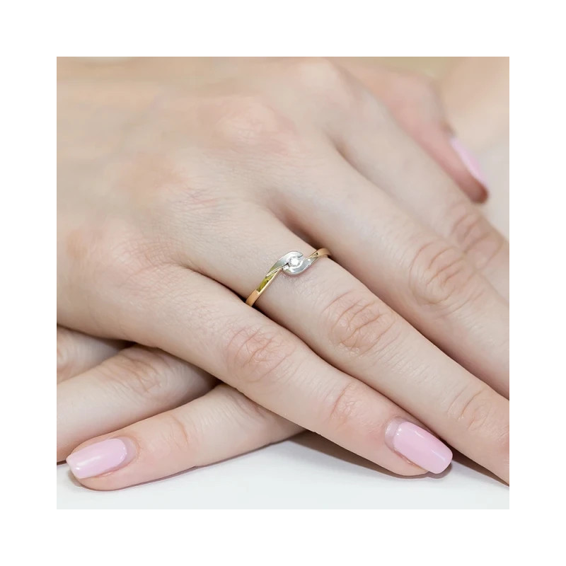 Gold ring with diamond EY-158 0.05ct | GoldJewellery Gold ring with diamond EY-158 0.05ct | GoldJewellery