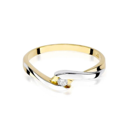 Gold ring with diamond EY-158 0.05ct | GoldJewellery
