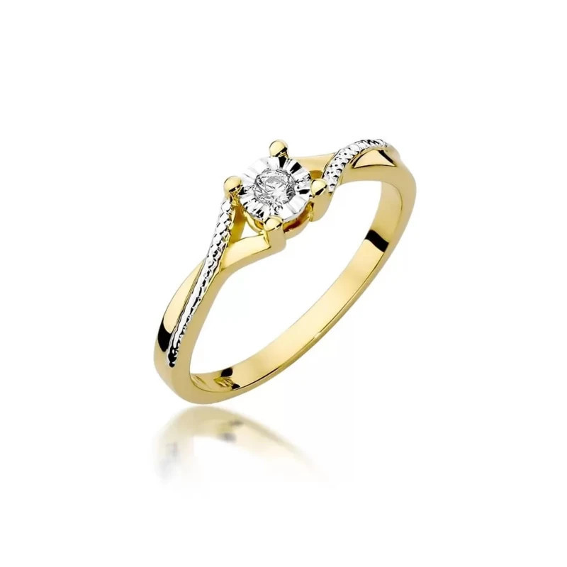 Gold ring with diamond EY-361 0.08ct | GoldJewellery