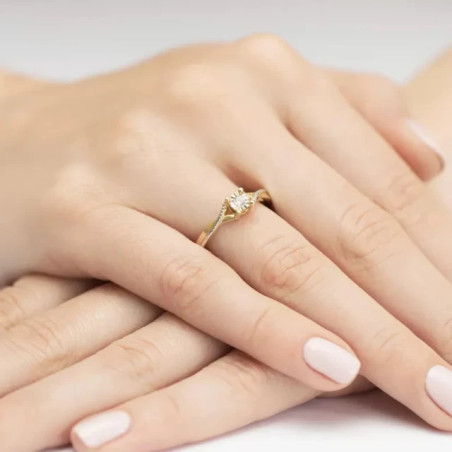 Gold ring with diamond EY-361 0.08ct | GoldJewellery