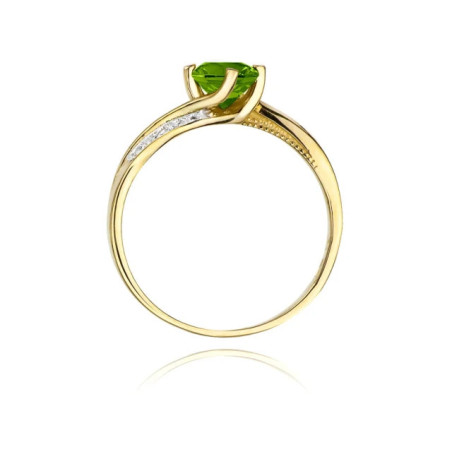 Gold ring with diamond EY-84 olivine | GoldJewellery