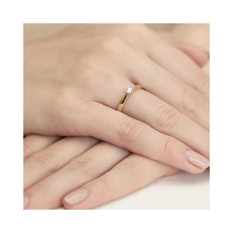 Gold ring with diamond EY-229B 0.30ct | GoldJewellery Gold ring with diamond EY-229B 0.30ct | GoldJewellery
