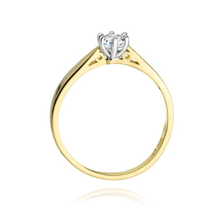 Gold ring with diamond EY-229B 0.30ct | GoldJewellery
