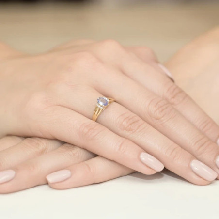 Gold ring with diamond EY-5 tanzanite | GoldJewellery