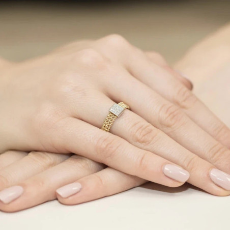 Gold ring with diamond EY-353 0.08ct | GoldJewellery