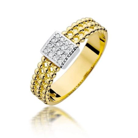 Gold ring with diamond EY-353 0.08ct | GoldJewellery