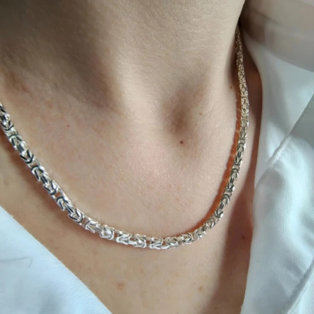 Silver BYZANTINE chain 60 cm | GoldJewellery