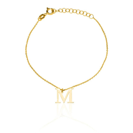 Gold-plated silver bracelet with the LETTER SBZ14| GoldJewellery