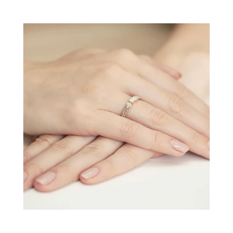 Gold ring with diamond EY-411 0.13ct | GoldJewellery Gold ring with diamond EY-411 0.13ct | GoldJewellery