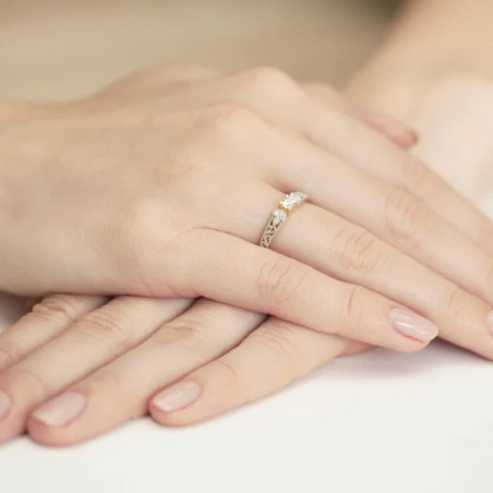 Gold ring with diamond EY-411 0.13ct | GoldJewellery