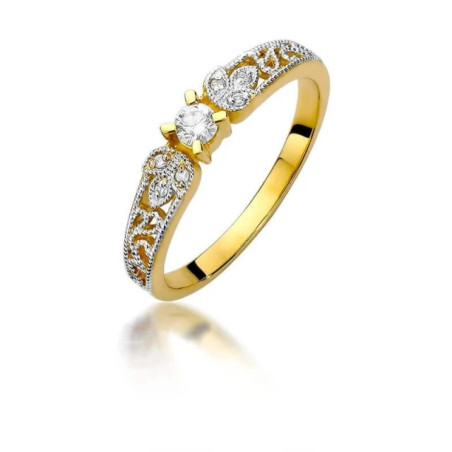 Gold ring with diamond EY-411 0.13ct | GoldJewellery