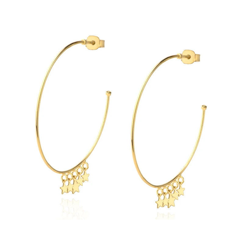 Gold-plated silver STAR WHEEL earrings SKZ.15 | GoldJewellery