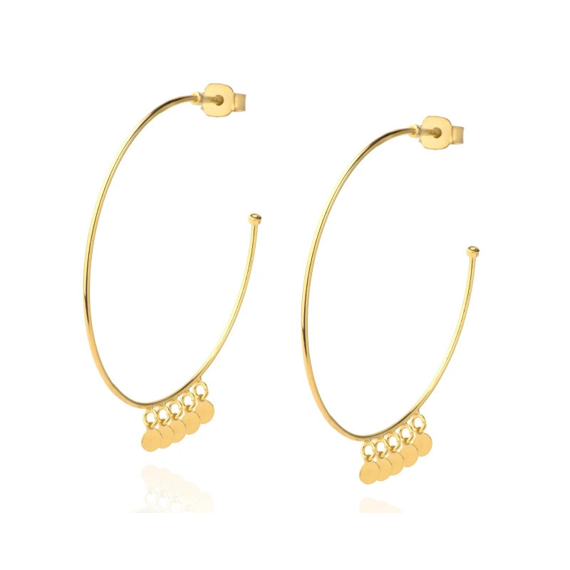 Gold-plated silver earrings WHEELS CIRCLES SKZ.16| GoldJewellery