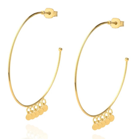 Gold-plated silver earrings WHEELS CIRCLES SKZ.16| GoldJewellery