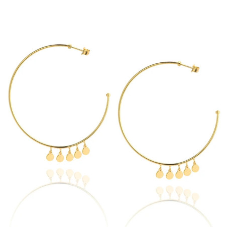 Gold-plated silver earrings WHEELS CIRCLES SKZ.16| GoldJewellery