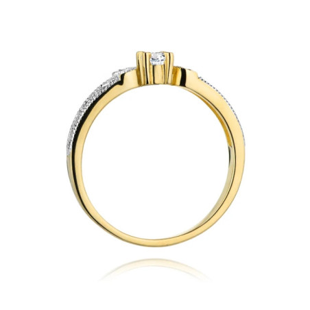 Gold ring with diamond EY-411 0.13ct | GoldJewellery