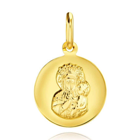 Gold medallion with the Virgin Mary, gift for baptism, communion WM.11 | GoldJewellery