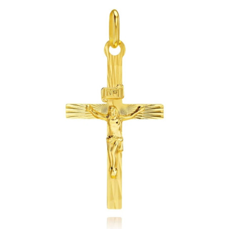 BEAUTIFUL GOLD CROSS, diamond-cut, Baptism, Communion, WK.04| GoldJewellery
