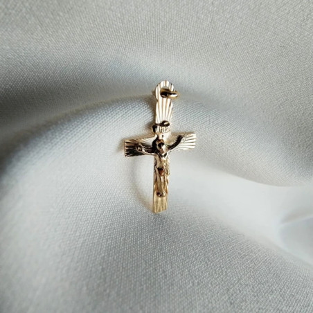 BEAUTIFUL GOLD CROSS, diamond-cut, Baptism, Communion, WK.04| GoldJewellery