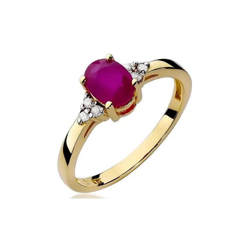 Gold ring with diamond EY-308 sapphire | GoldJewellery