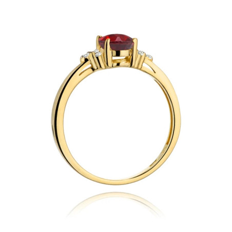 Gold ring with diamond EY-308 sapphire | GoldJewellery