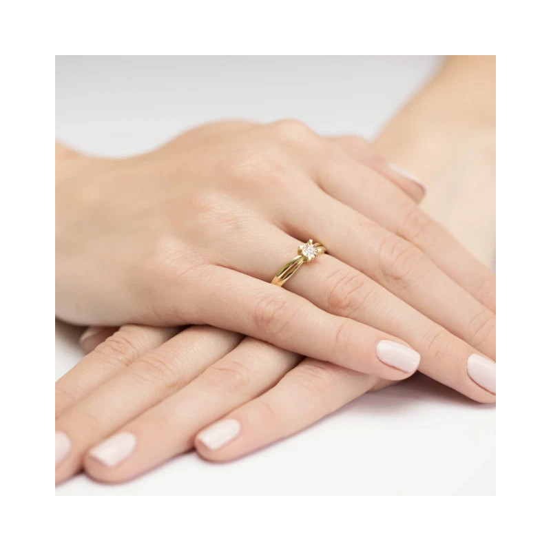 Gold ring with diamond EY-360 0.08ct | GoldJewellery Gold ring with diamond EY-360 0.08ct | GoldJewellery