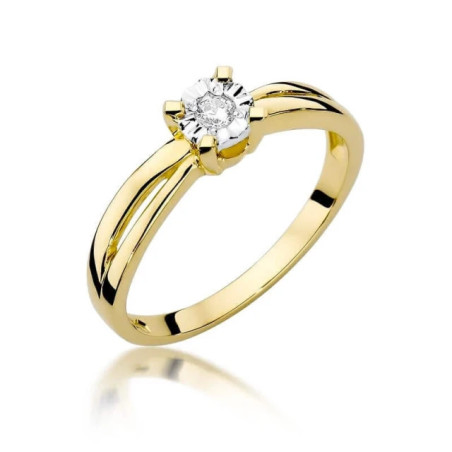 Gold ring with diamond EY-360 0.08ct | GoldJewellery