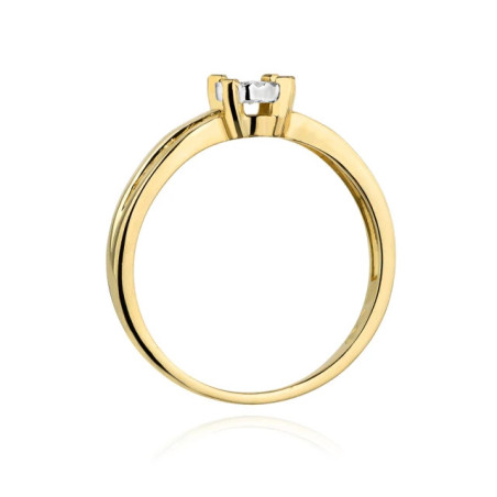 Gold ring with diamond EY-360 0.08ct | GoldJewellery