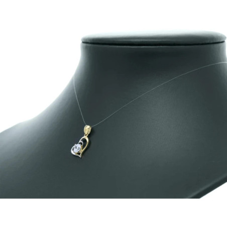 Gold Heart pendant LARGE HEART STONE W3.2341 | GoldJewellery