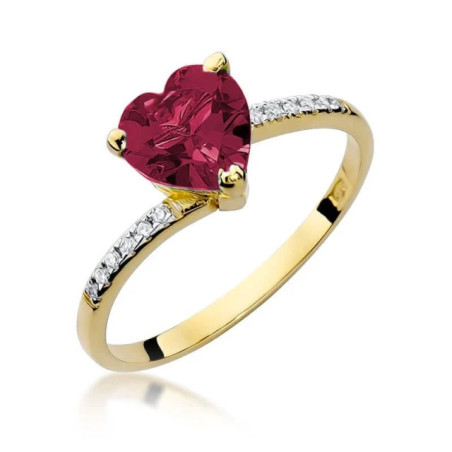 Gold ring with diamond EY-50 ruby ​​| GoldJewellery