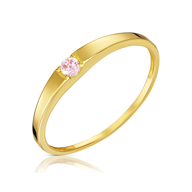Ring with pink eye 333 P3.1670r | GoldJewellery